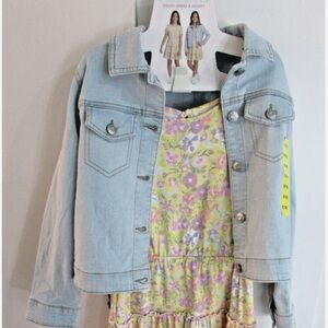 BCBGirls Yellow Floral Ruffle Dress